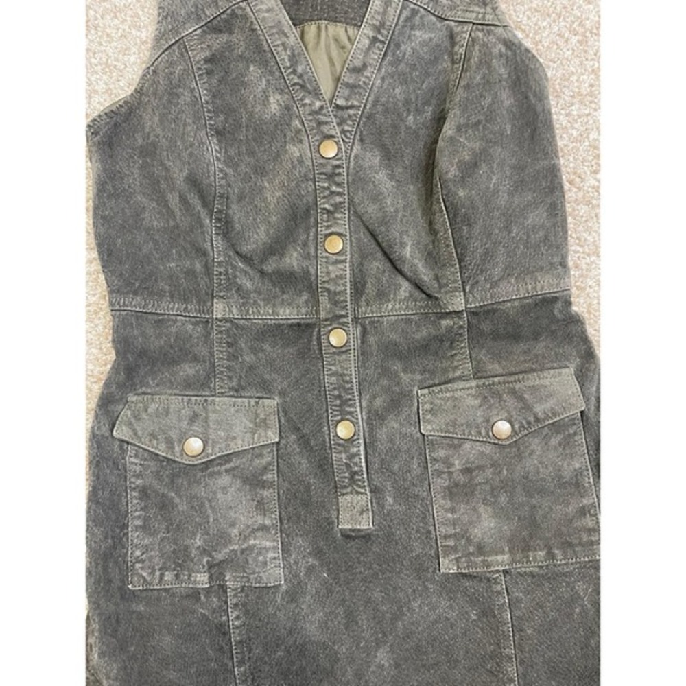 NWT Anthropologie Pilcro Coated Crewneck Green GrayDress, US6, EU38 - Picture 5 of 12